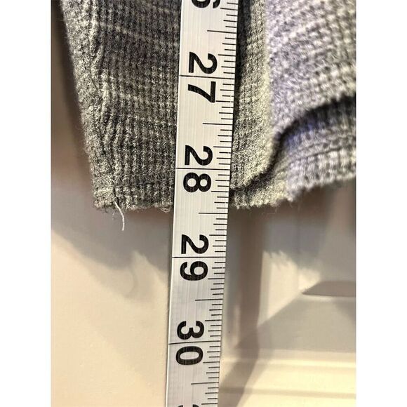 Free People We The Free Gray Henley Peplum Top Women's M Long Sleeve - Picture 6 of 7